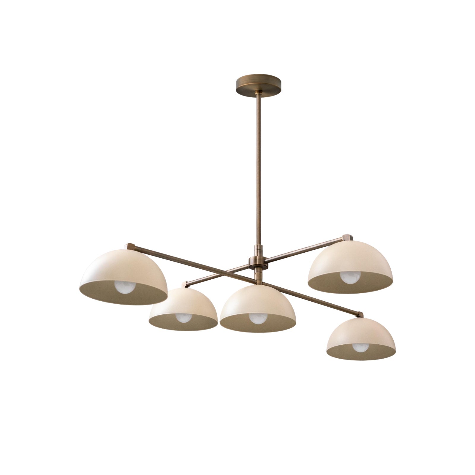 Vosole Vintage Industrial Linear Brass Chandelier - Letslighting