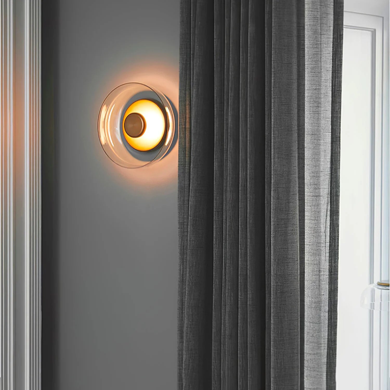 Hailie Modern Round Bowl Glass Wall Light - Letslighting