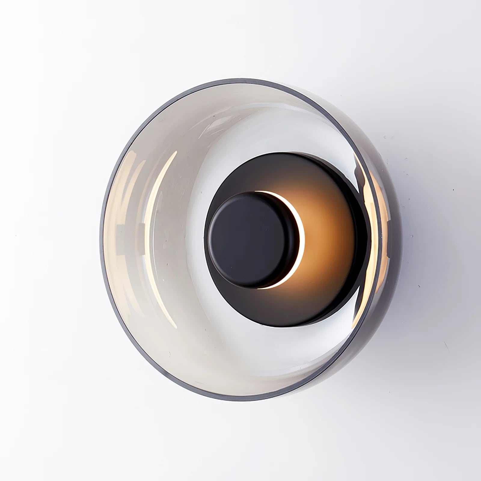 Hailie Modern Round Bowl Glass Wall Light - Letslighting