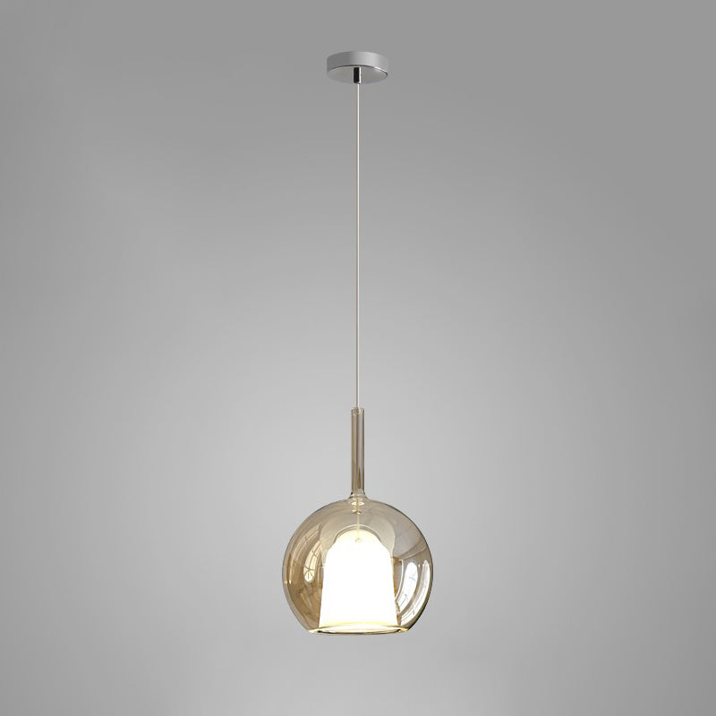 Lustra Pendant Lamp Smoked Glass Round - Letslighting
