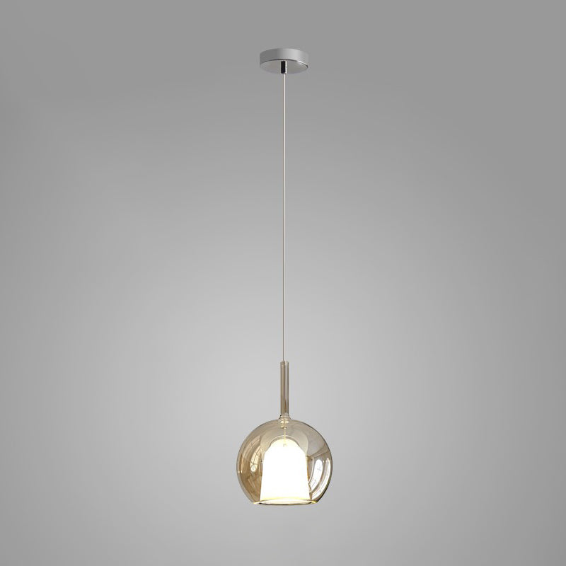 Lustra Pendant Lamp Smoked Glass Round - Letslighting