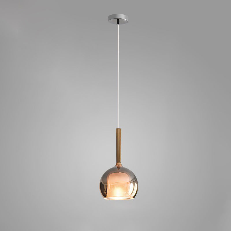 Lustra Pendant Lamp Smoked Glass Round - Letslighting