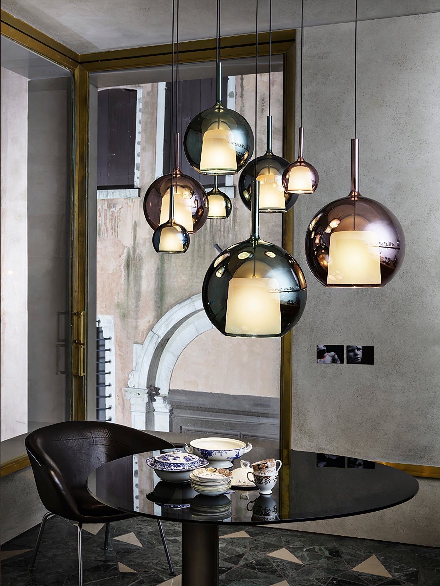 Lustra Pendant Lamp Smoked Glass Round - Letslighting