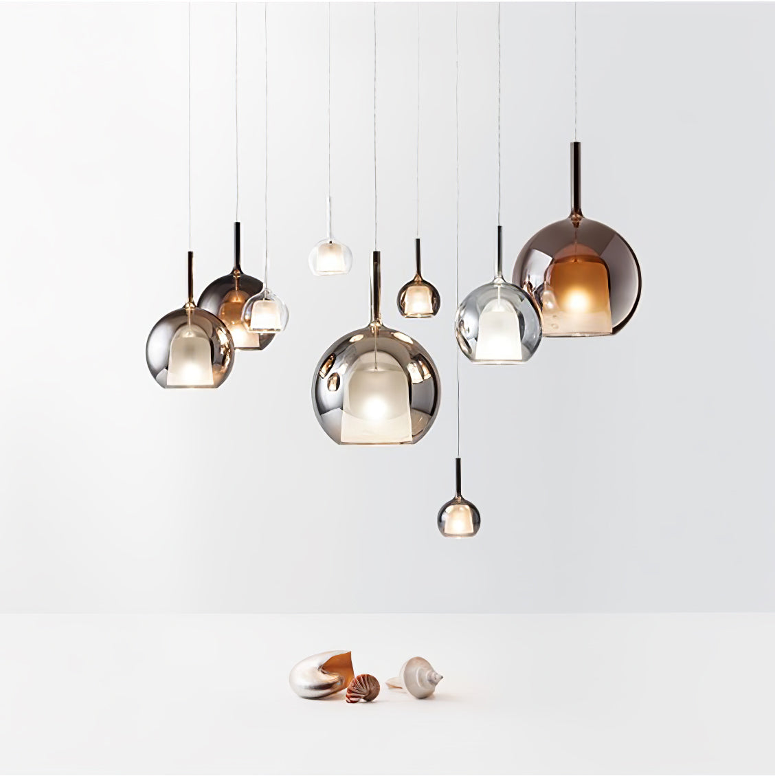 Lustra Pendant Lamp Smoked Glass Round - Letslighting