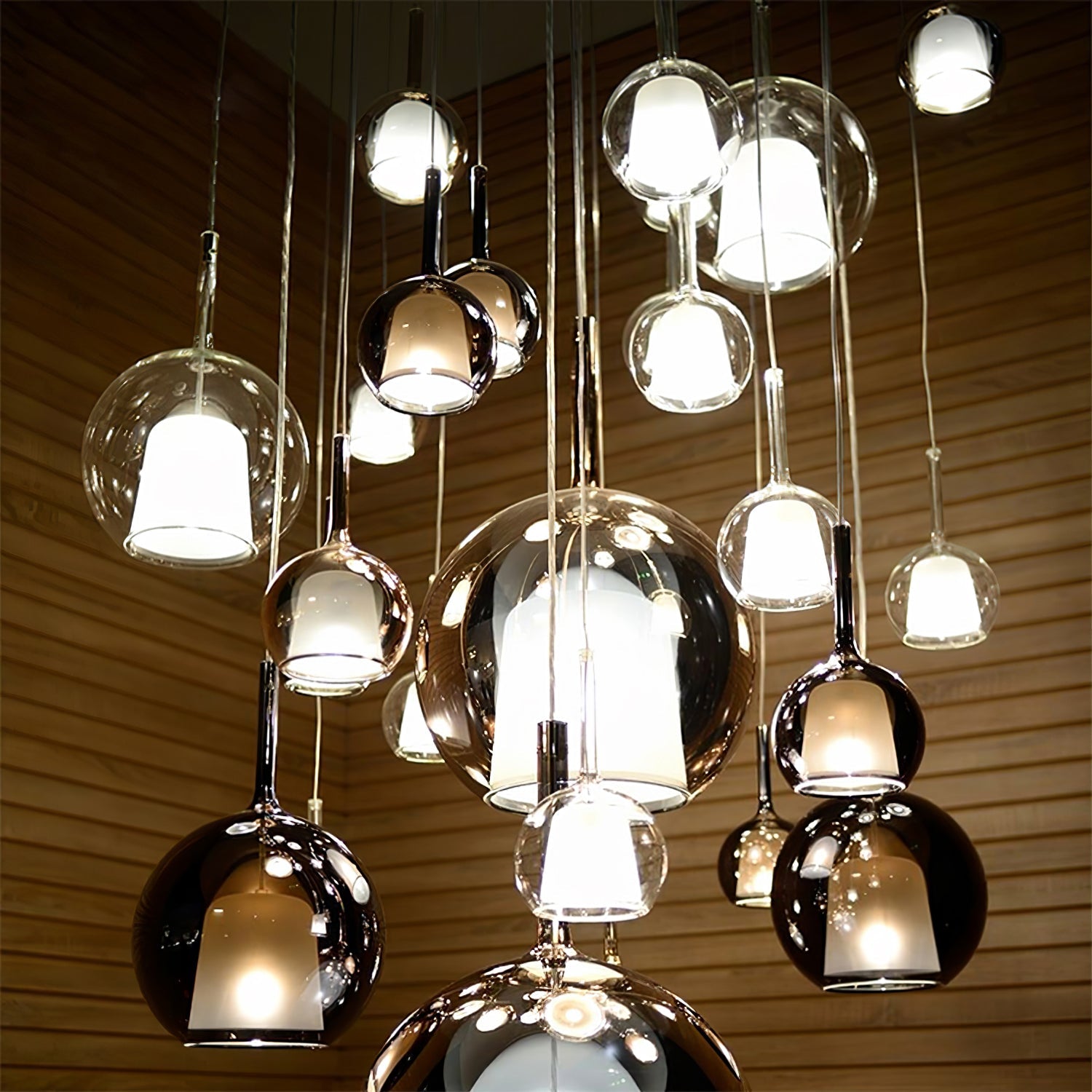 Lustra Pendant Lamp Smoked Glass Round - Letslighting