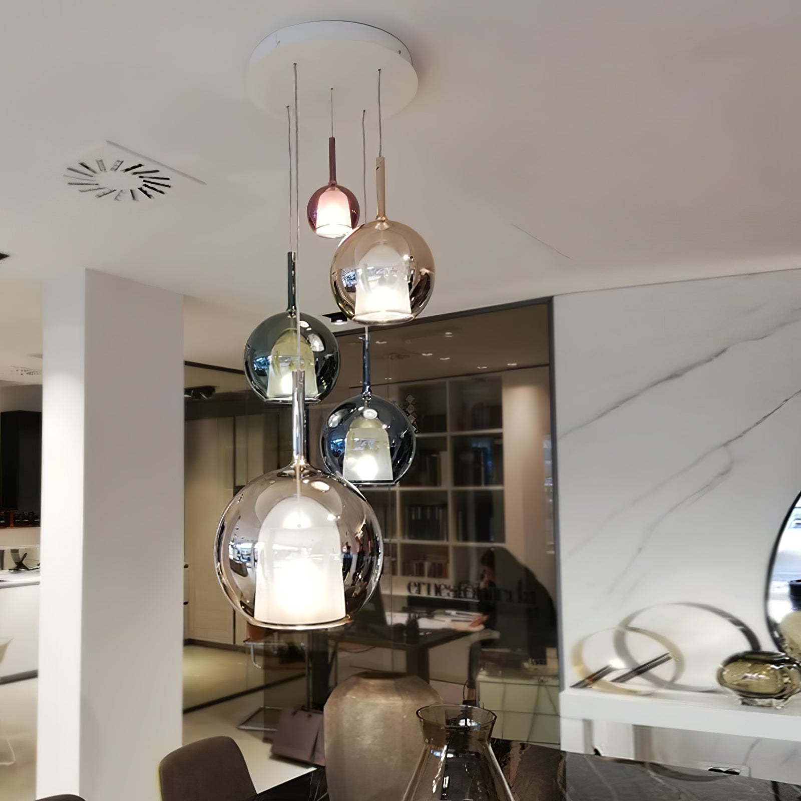 Lustra Pendant Lamp Smoked Glass Round - Letslighting