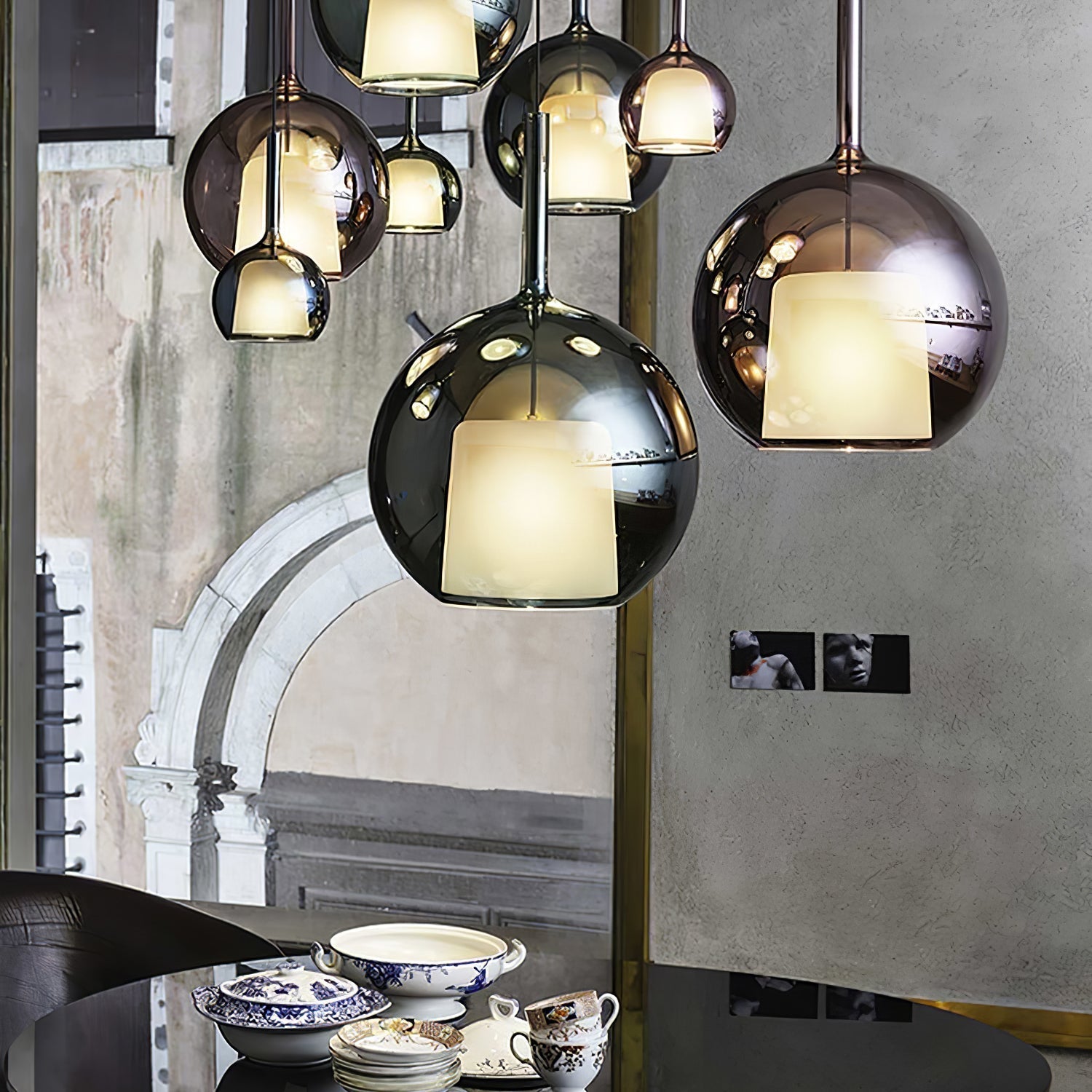 Lustra Pendant Lamp Smoked Glass Round - Letslighting