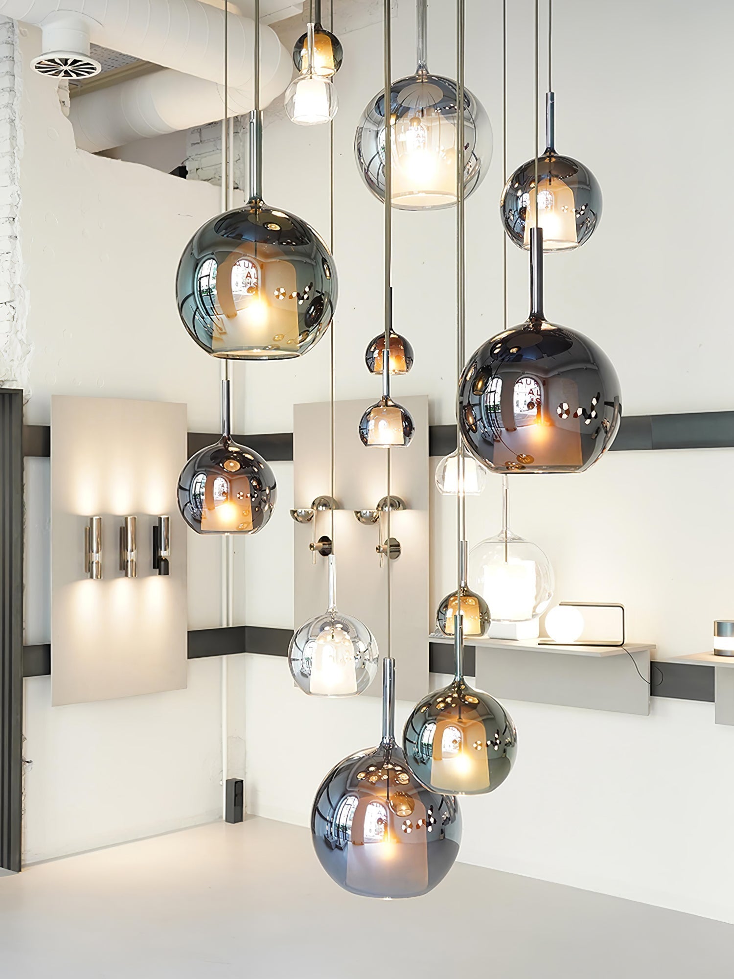 Lustra Pendant Lamp Smoked Glass Round - Letslighting