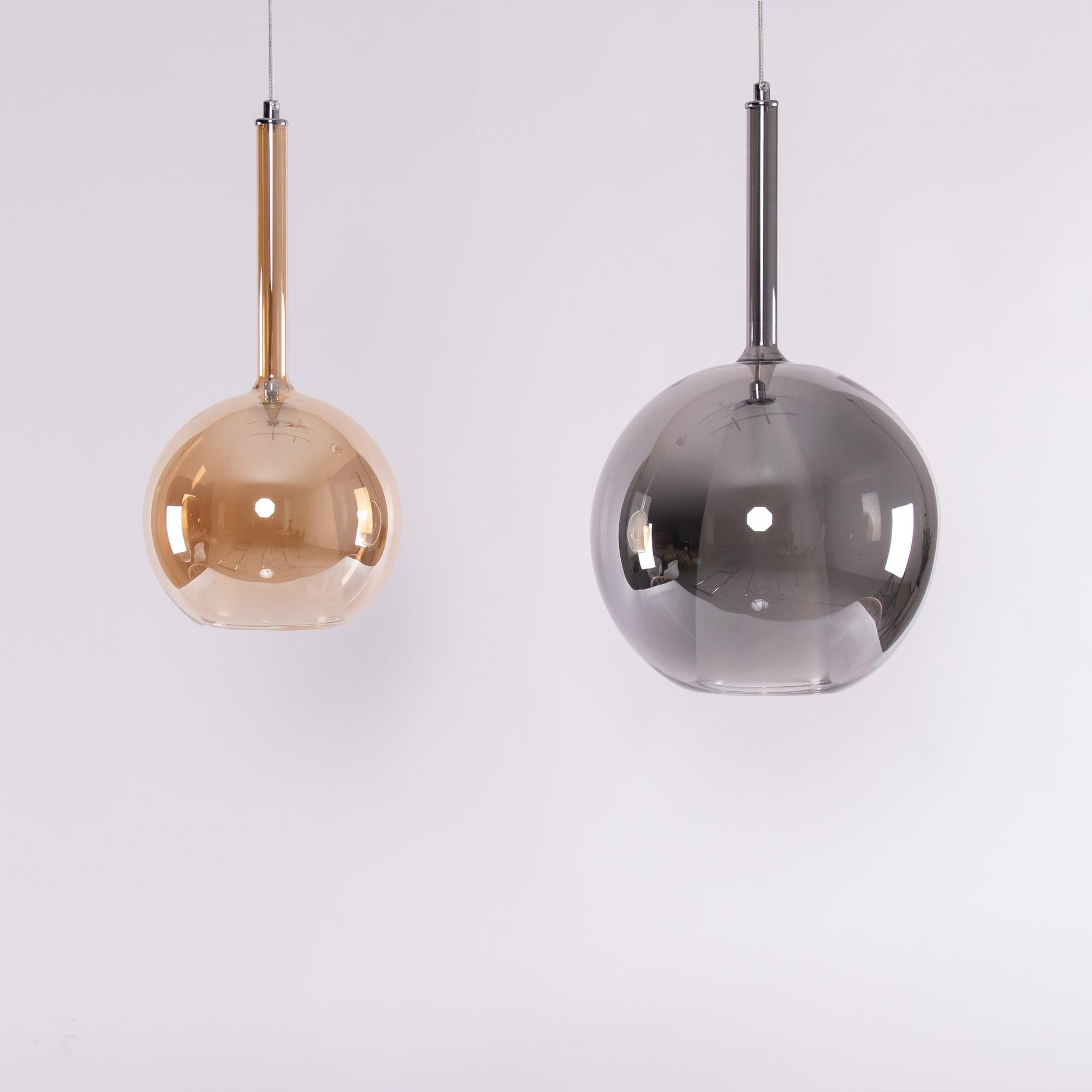 Lustra Pendant Lamp Smoked Glass Round - Letslighting