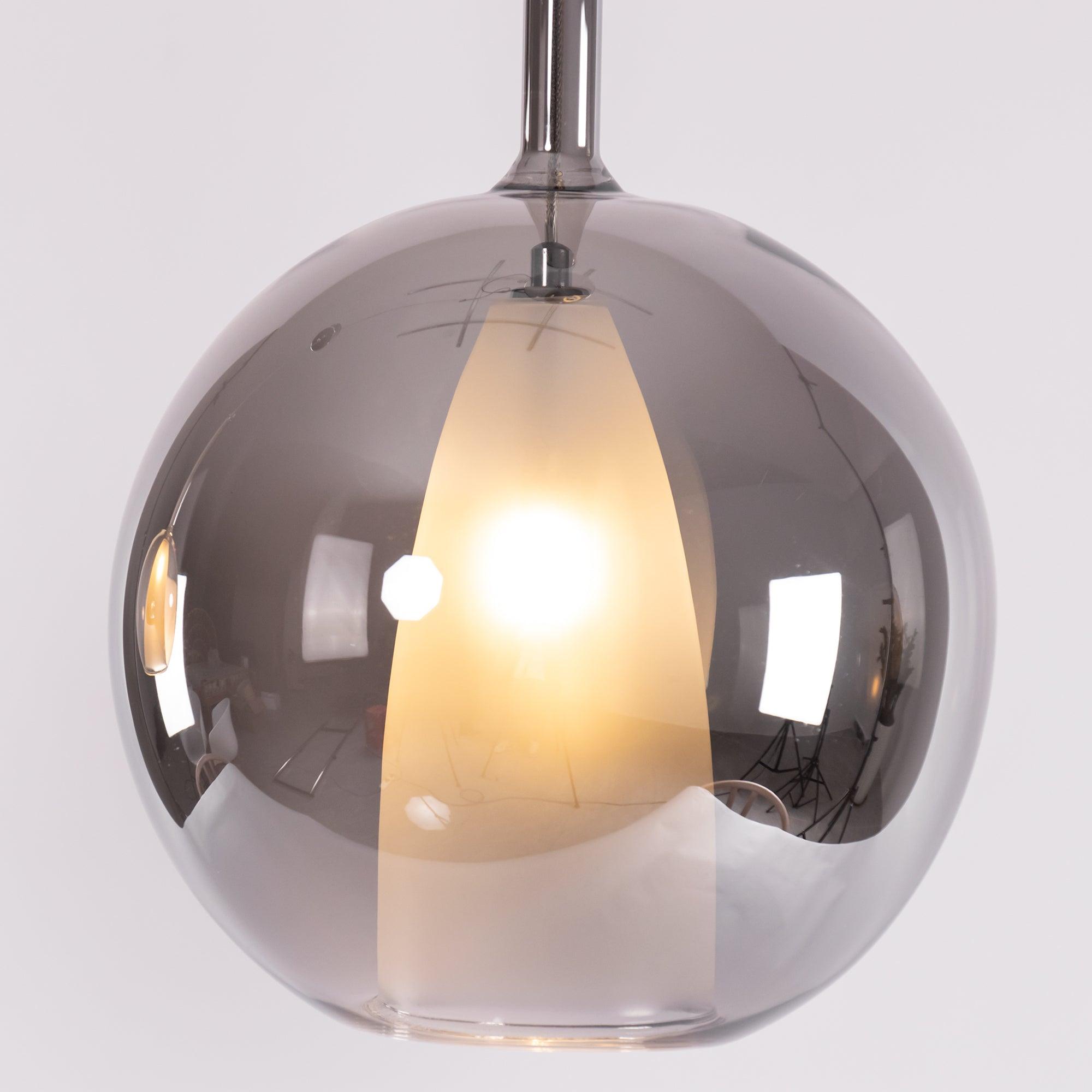 Lustra Pendant Lamp Smoked Glass Round - Letslighting