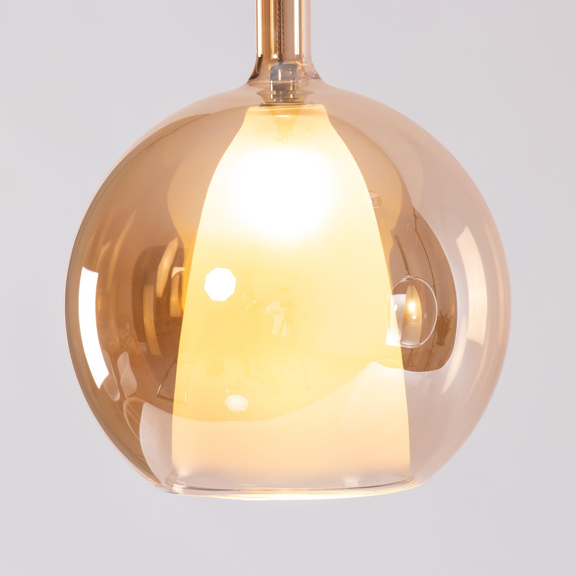 Lustra Pendant Lamp Smoked Glass Round - Letslighting