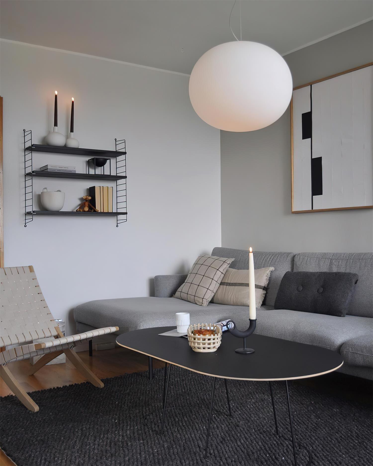 Opivio White Globe Pendant Light - Letslighting