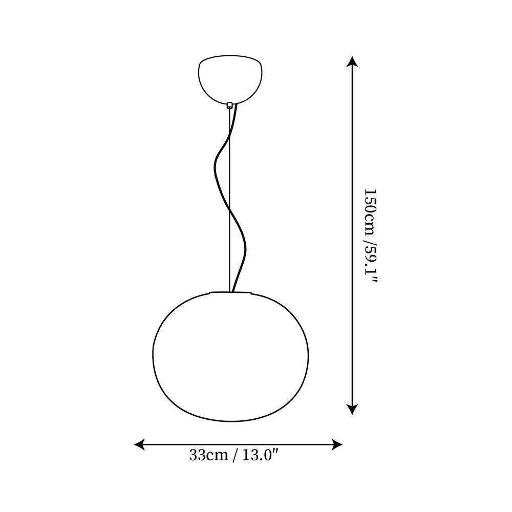 Opivio White Globe Pendant Light - Letslighting