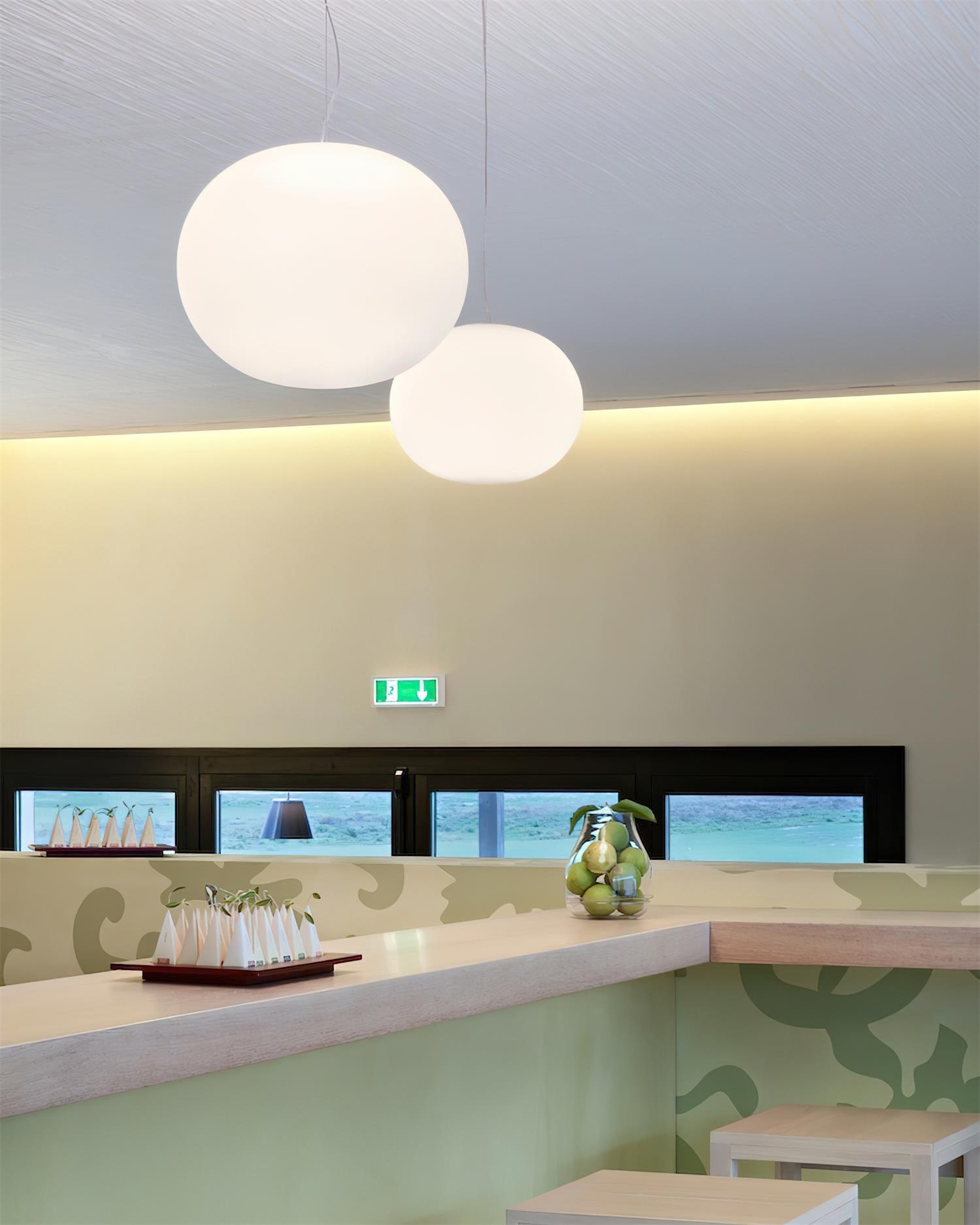 Opivio White Globe Pendant Light - Letslighting