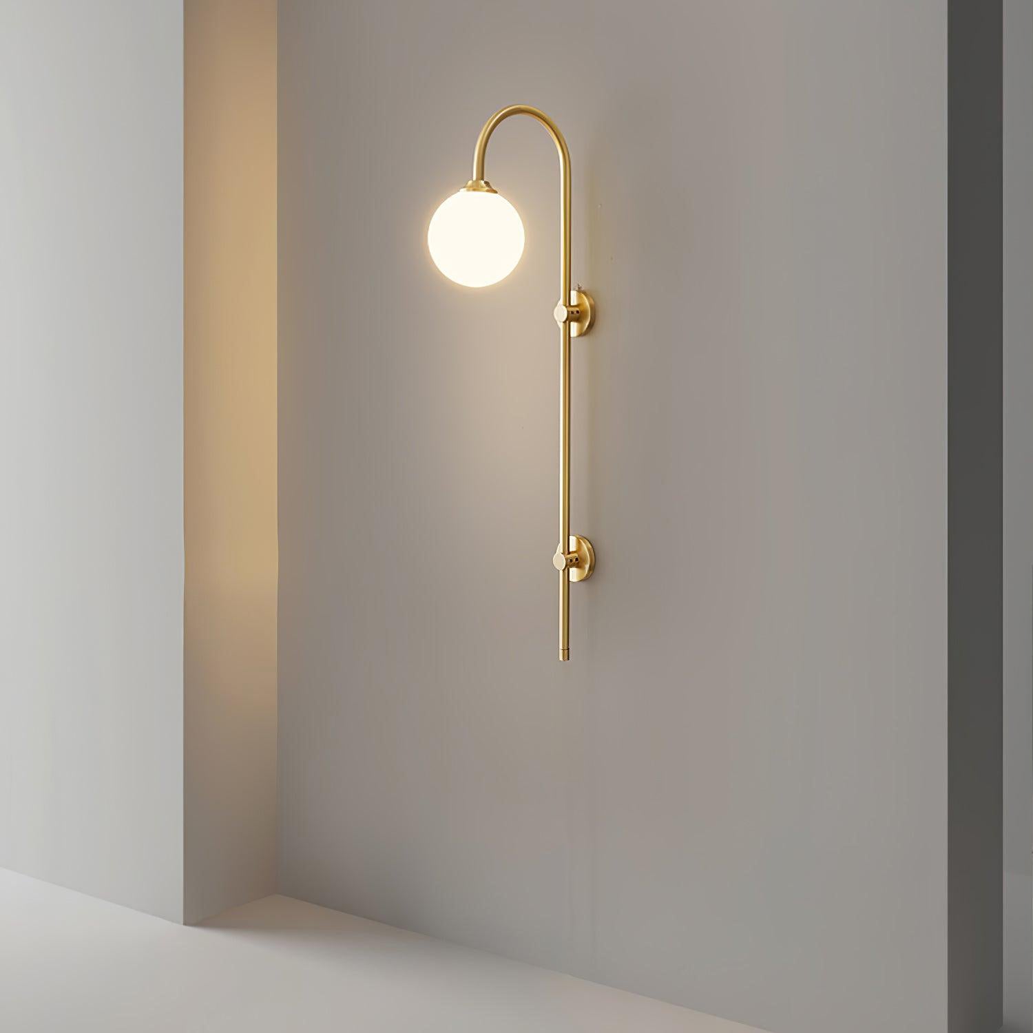 Nyvaris Modern Minimalist Globe Brass Glass Sconce Wall lamp - Letslighting