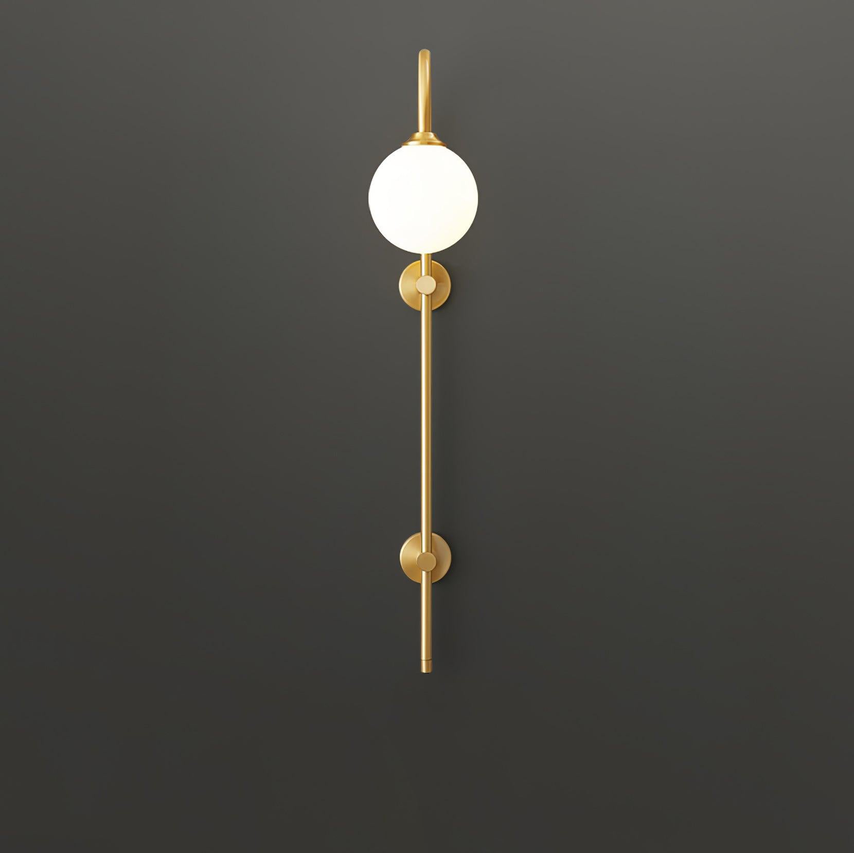 Nyvaris Modern Minimalist Globe Brass Glass Sconce Wall lamp - Letslighting