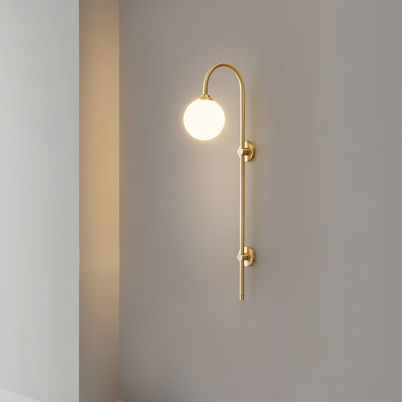 Nyvaris Modern Minimalist Globe Brass Glass Sconce Wall lamp - Letslighting