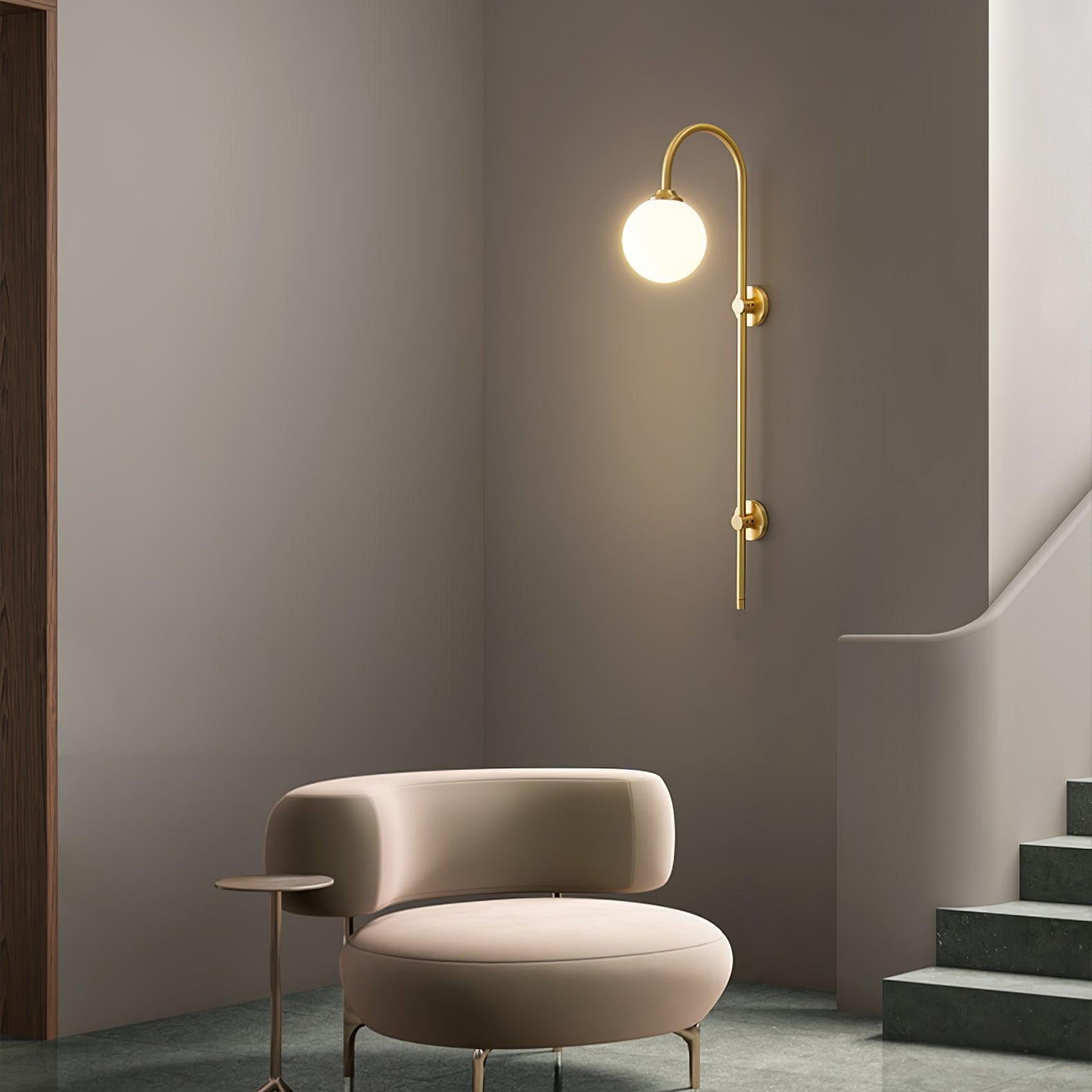 Nyvaris Modern Minimalist Globe Brass Glass Sconce Wall lamp - Letslighting