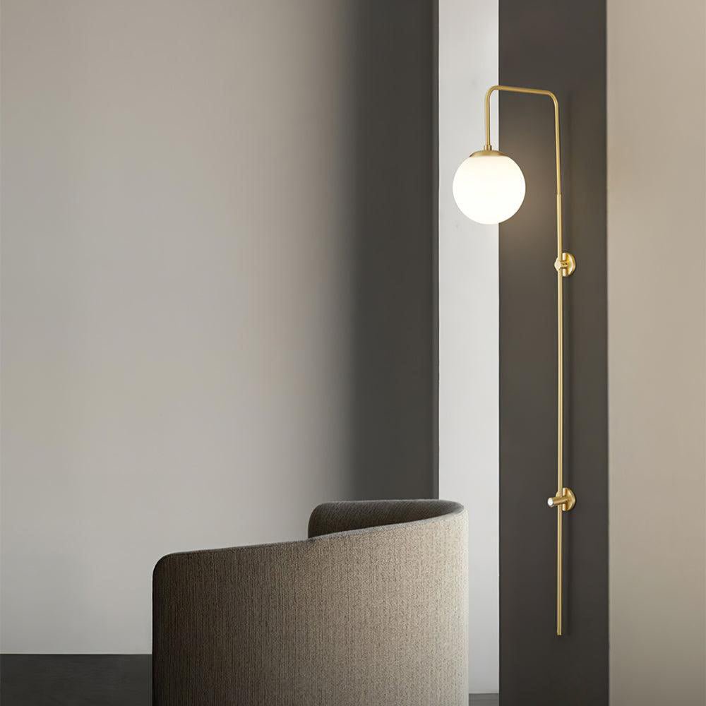 Nyvaris Modern Minimalist Globe Brass Glass Sconce Wall lamp - Letslighting