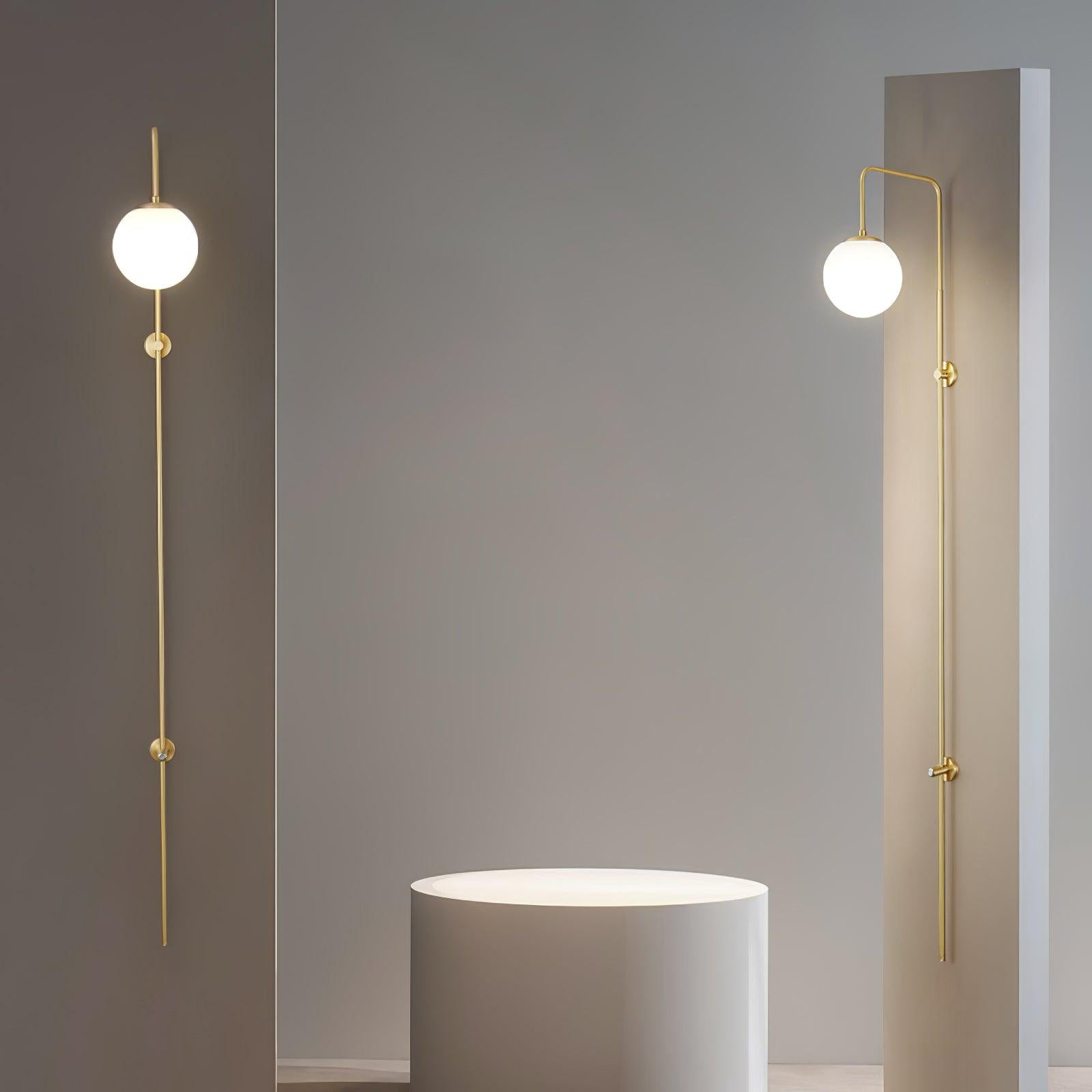 Nyvaris Modern Minimalist Globe Brass Glass Sconce Wall lamp - Letslighting