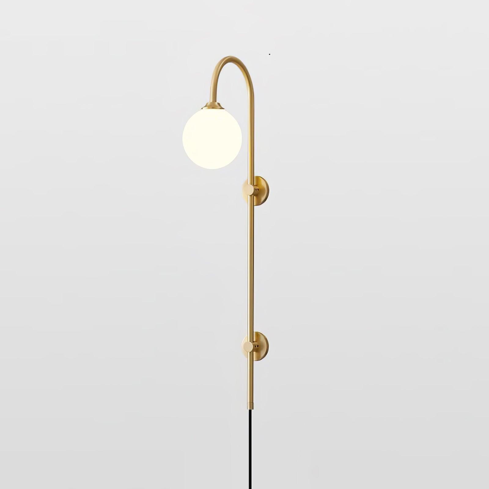 Evshaia Premium Elegance Globe Plug-in Brass Glass Sconce Wall lamp - Letslighting