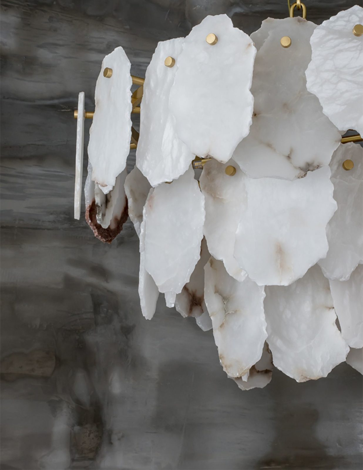 Gloire Individual Creativity Brass Alabaster Chandelier - Letslighting