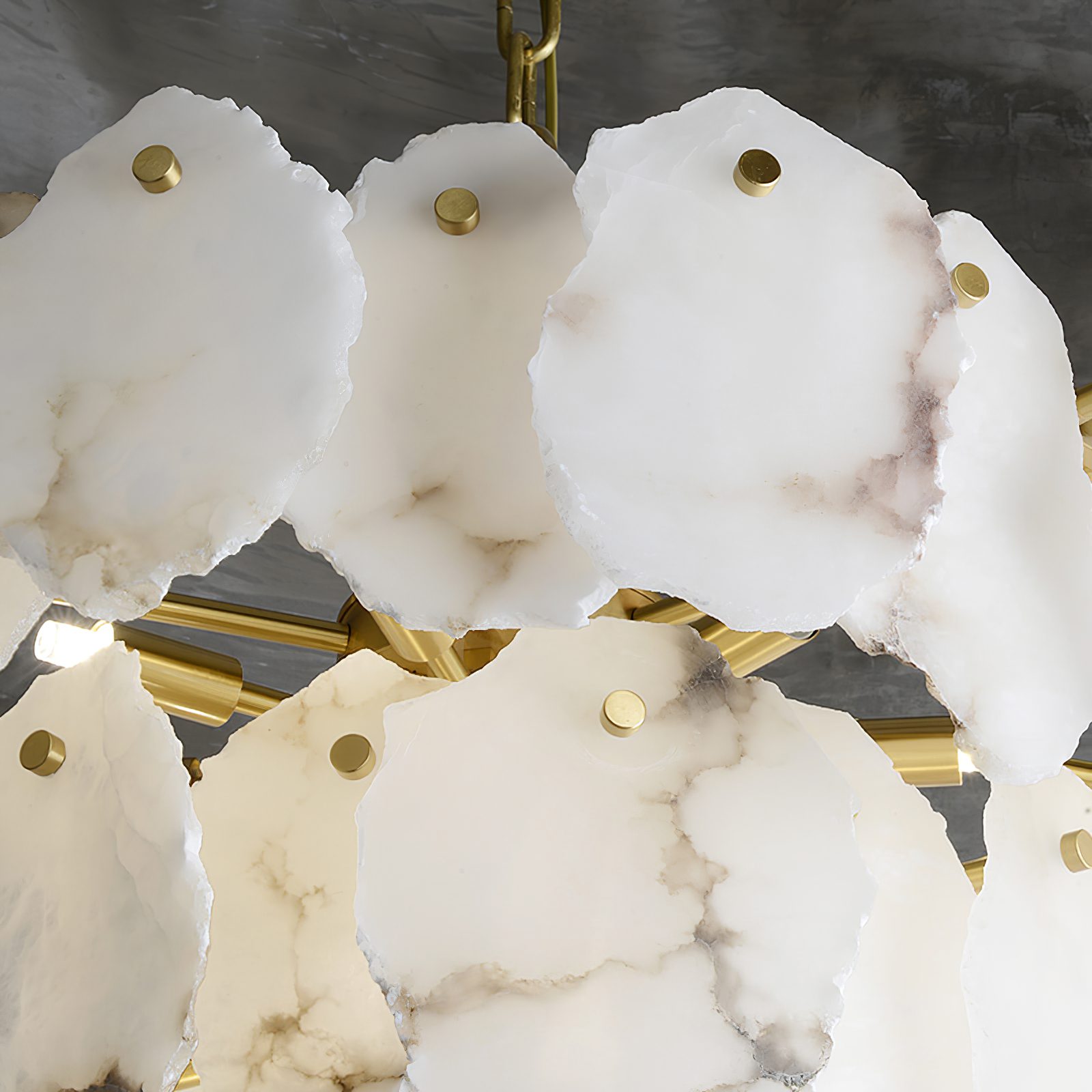 Gloire Individual Creativity Brass Alabaster Chandelier - Letslighting