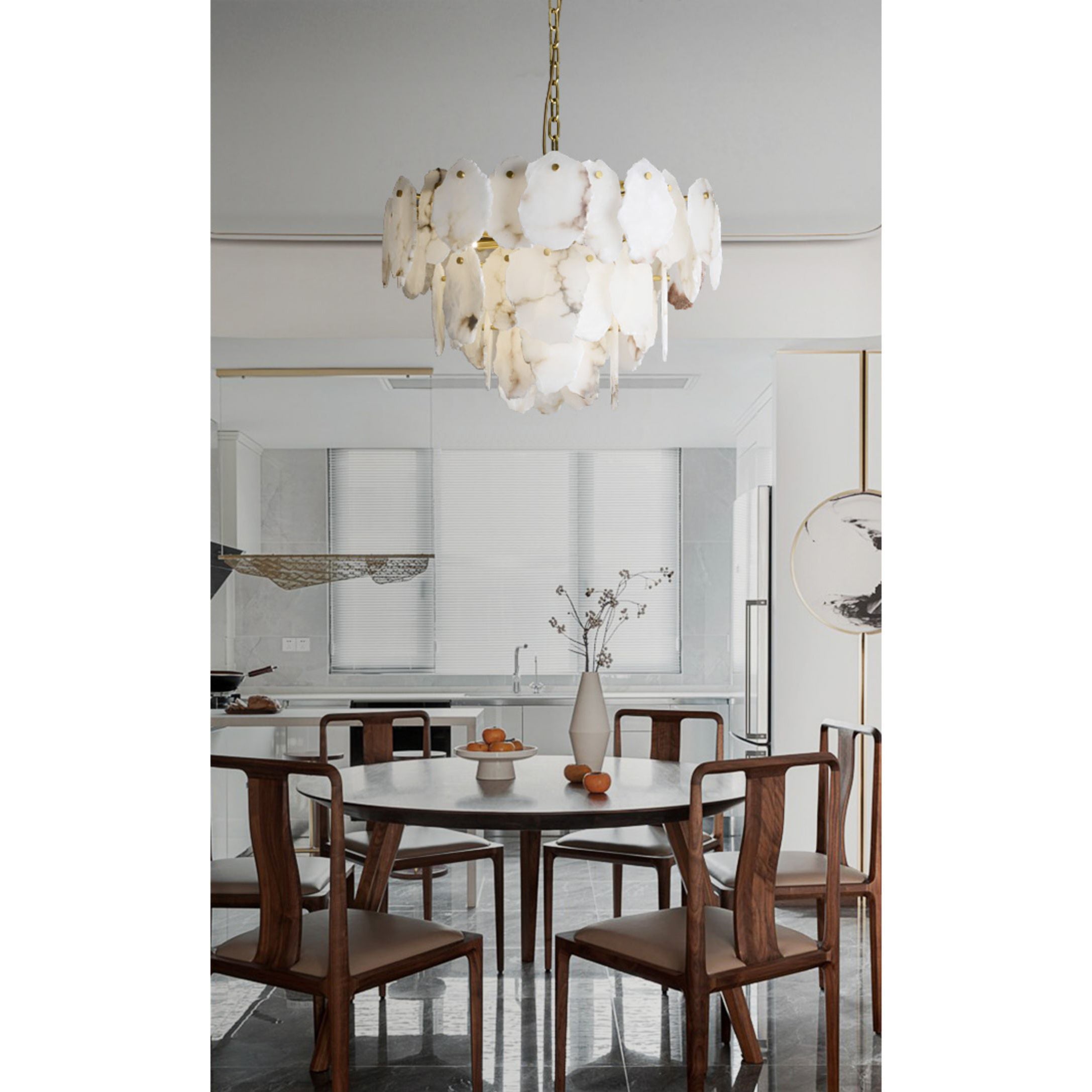 Gloire Individual Creativity Brass Alabaster Chandelier - Letslighting