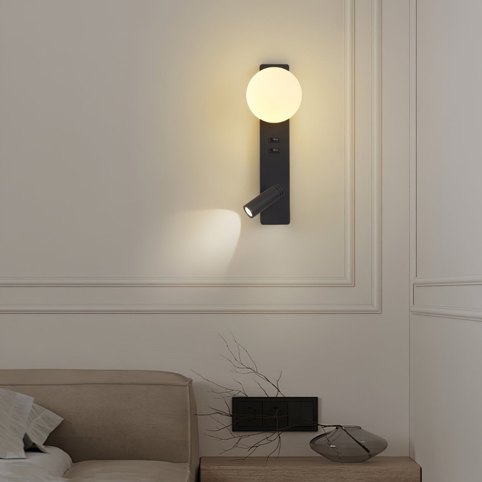 Alraeion Modern Minimalist Slim Glass Wall lamp - Letslighting