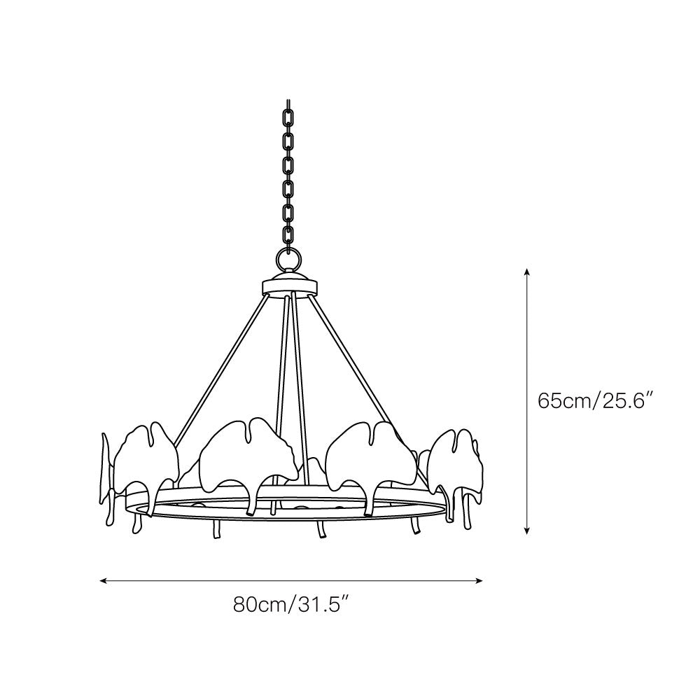 Cavinan Creativity Foil Ginkgo Leaf Gold Chandelier - Letslighting