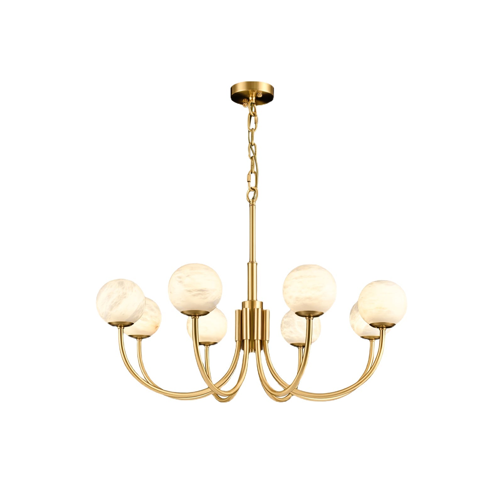 Round Wall Lamp Alabaster Plug-In Trio - Letslighting