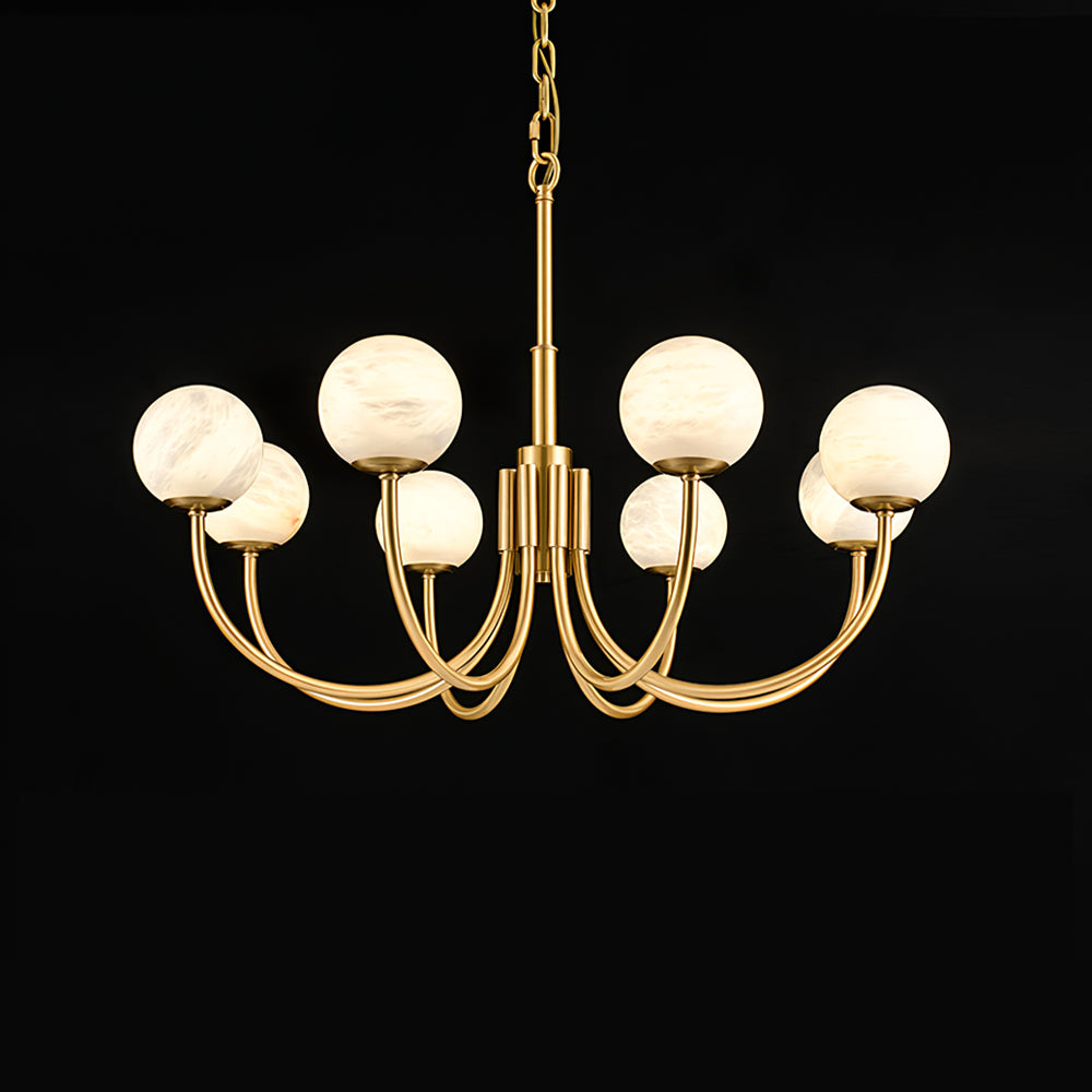 Round Wall Lamp Alabaster Plug-In Trio - Letslighting