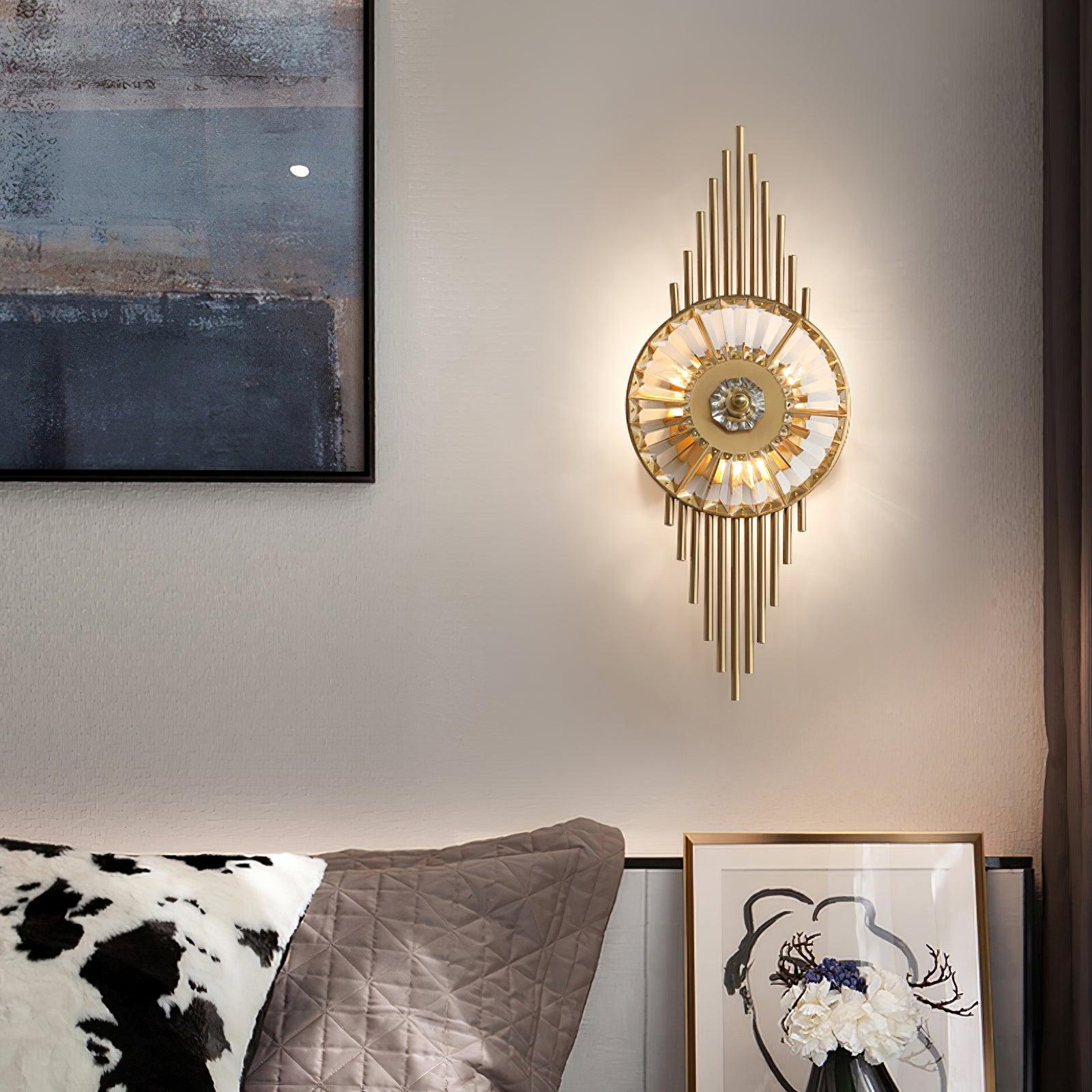 Cilirel Postmodern Luxury Gear Gold Crystal Wall Light - Letslighting