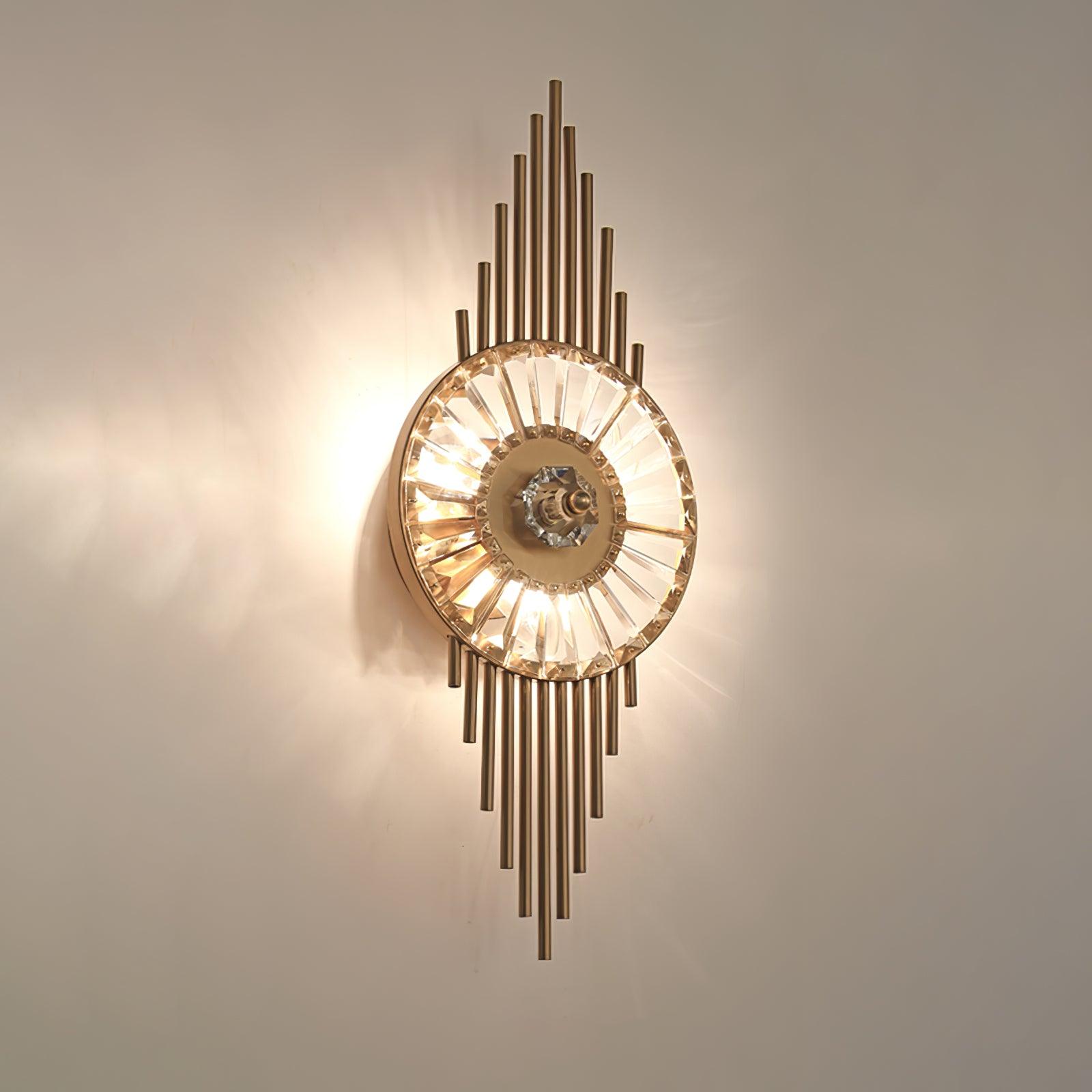 Cilirel Postmodern Luxury Gear Gold Crystal Wall Light - Letslighting