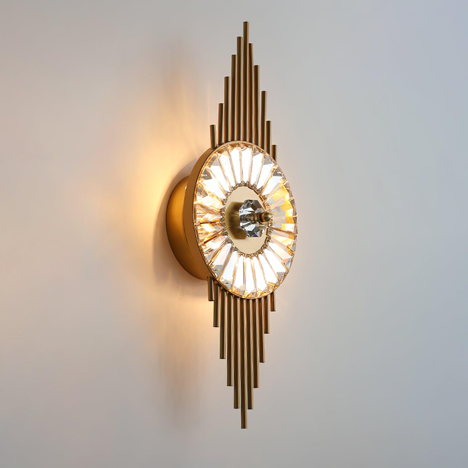 Cilirel Postmodern Luxury Gear Gold Crystal Wall Light - Letslighting