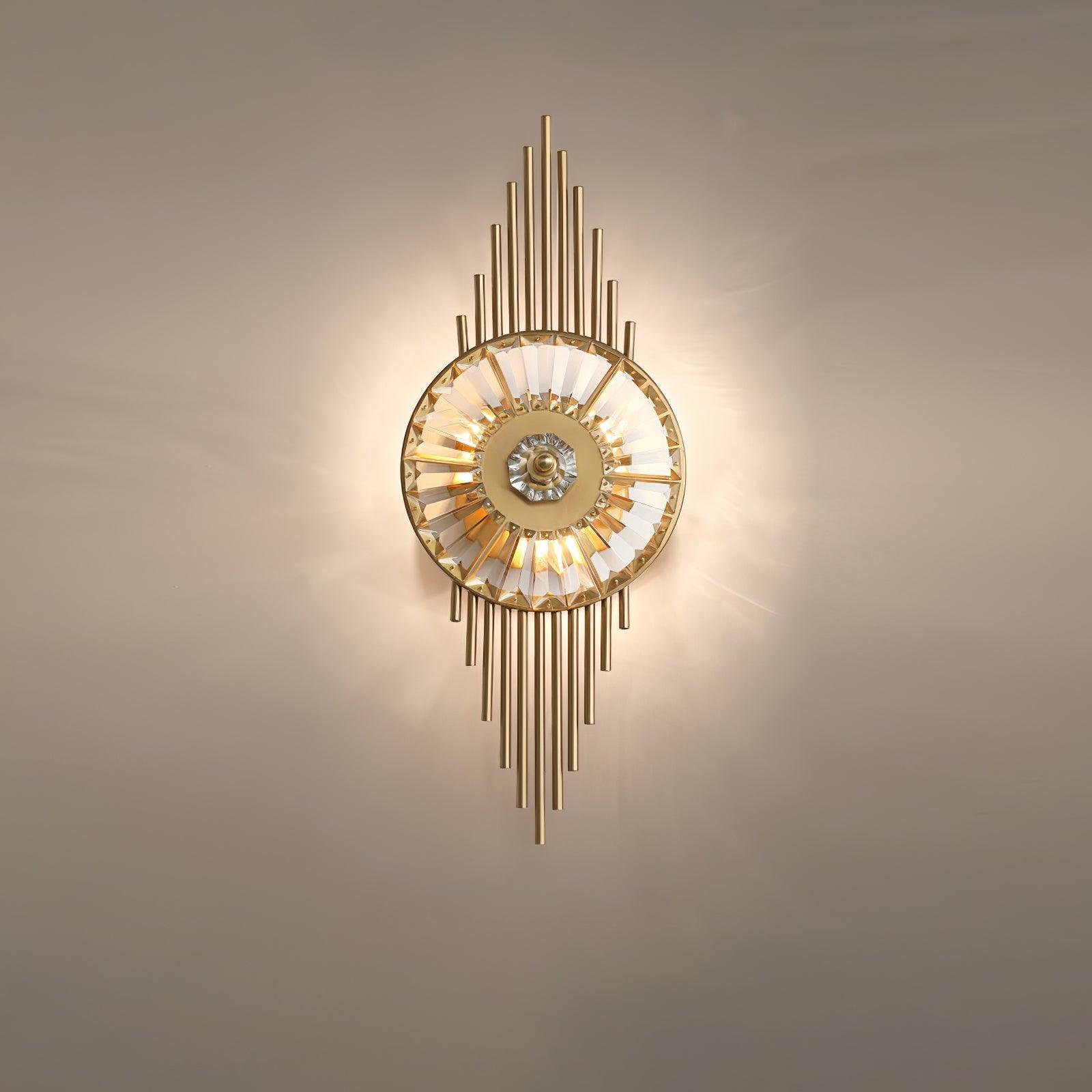 Cilirel Postmodern Luxury Gear Gold Crystal Wall Light - Letslighting
