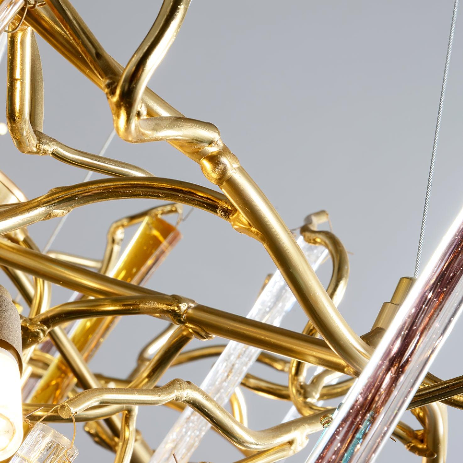 Aurora Chandelier Teardrop Glass Luxe - Letslighting