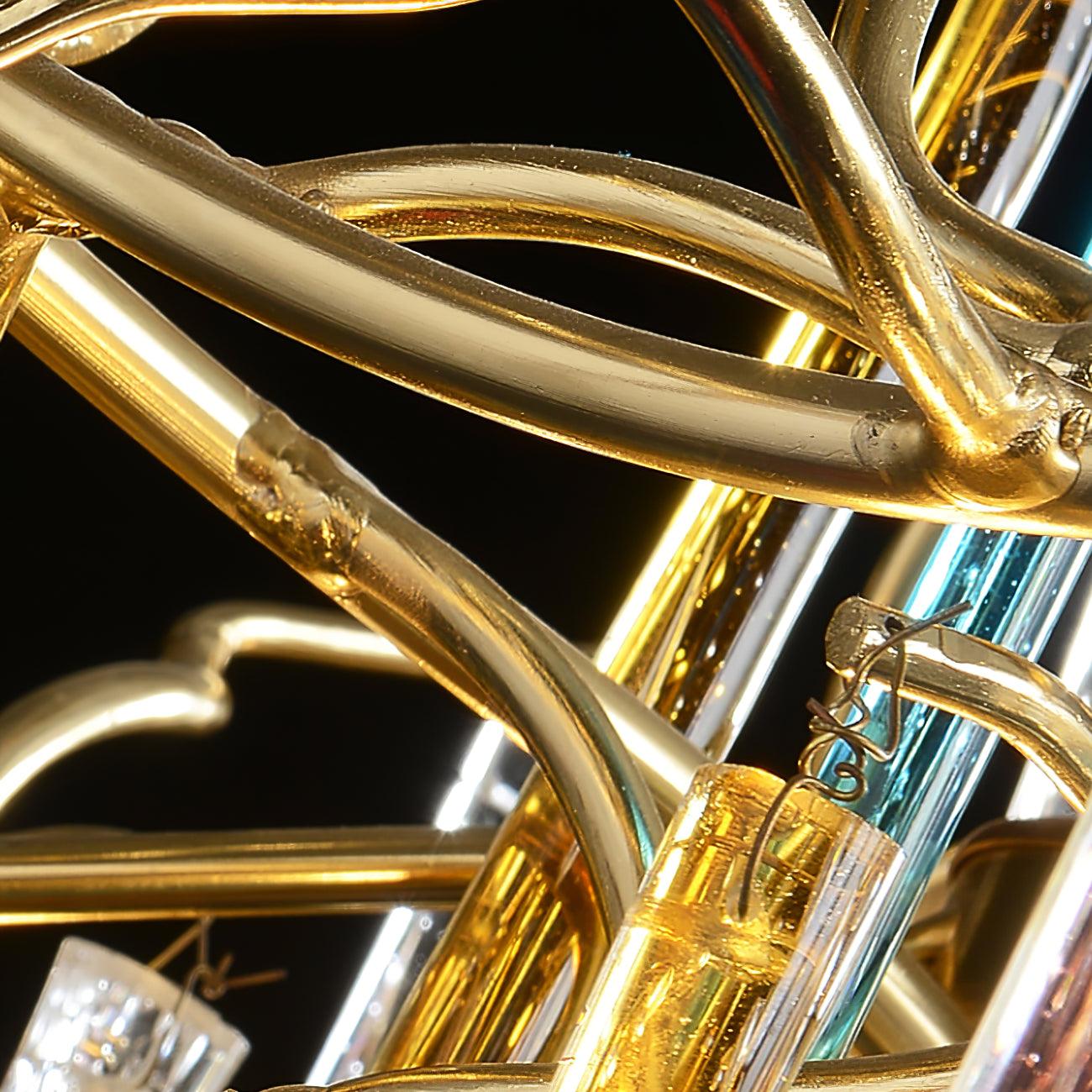 Aurora Chandelier Teardrop Glass Luxe - Letslighting