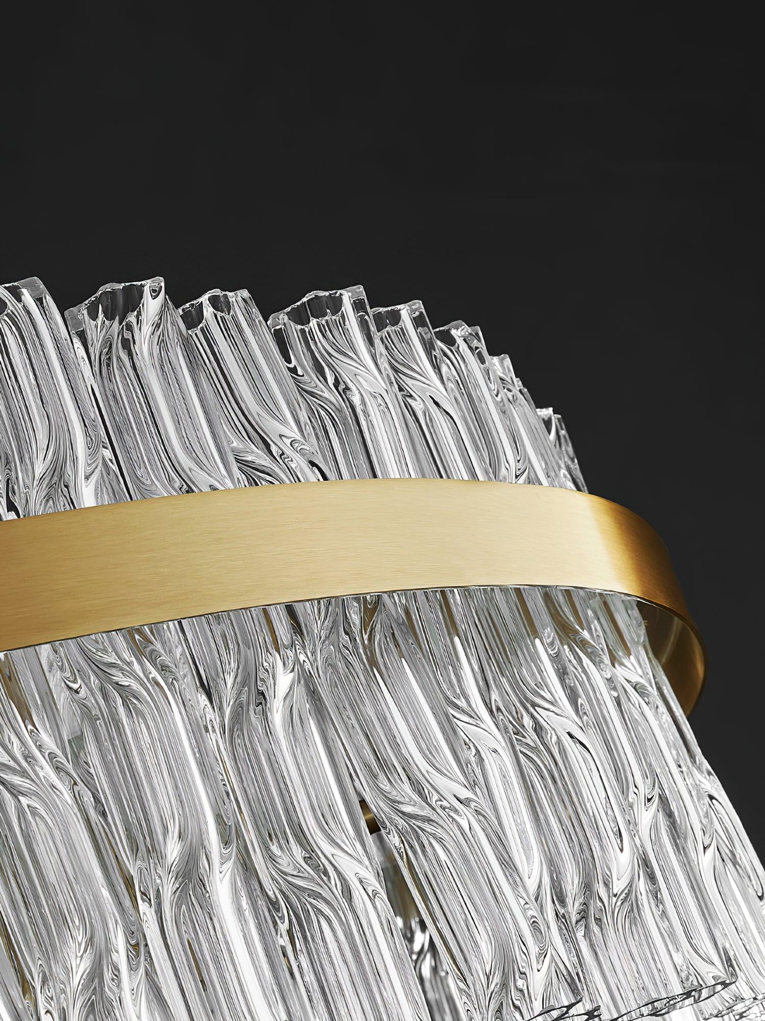 Lustra Chandelier Gold Clear Rod Elegant - Letslighting