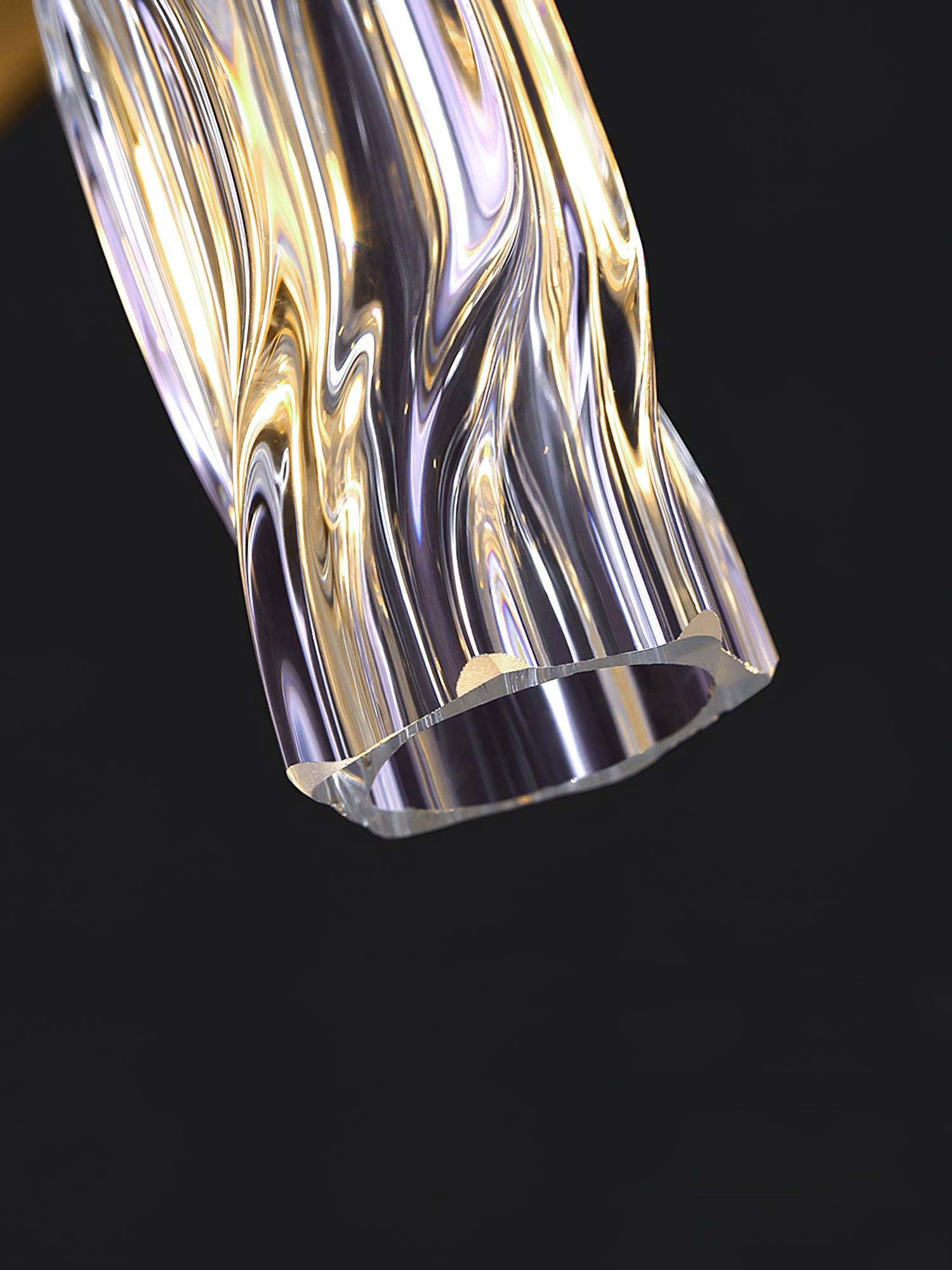 Lustra Chandelier Gold Clear Rod Elegant - Letslighting