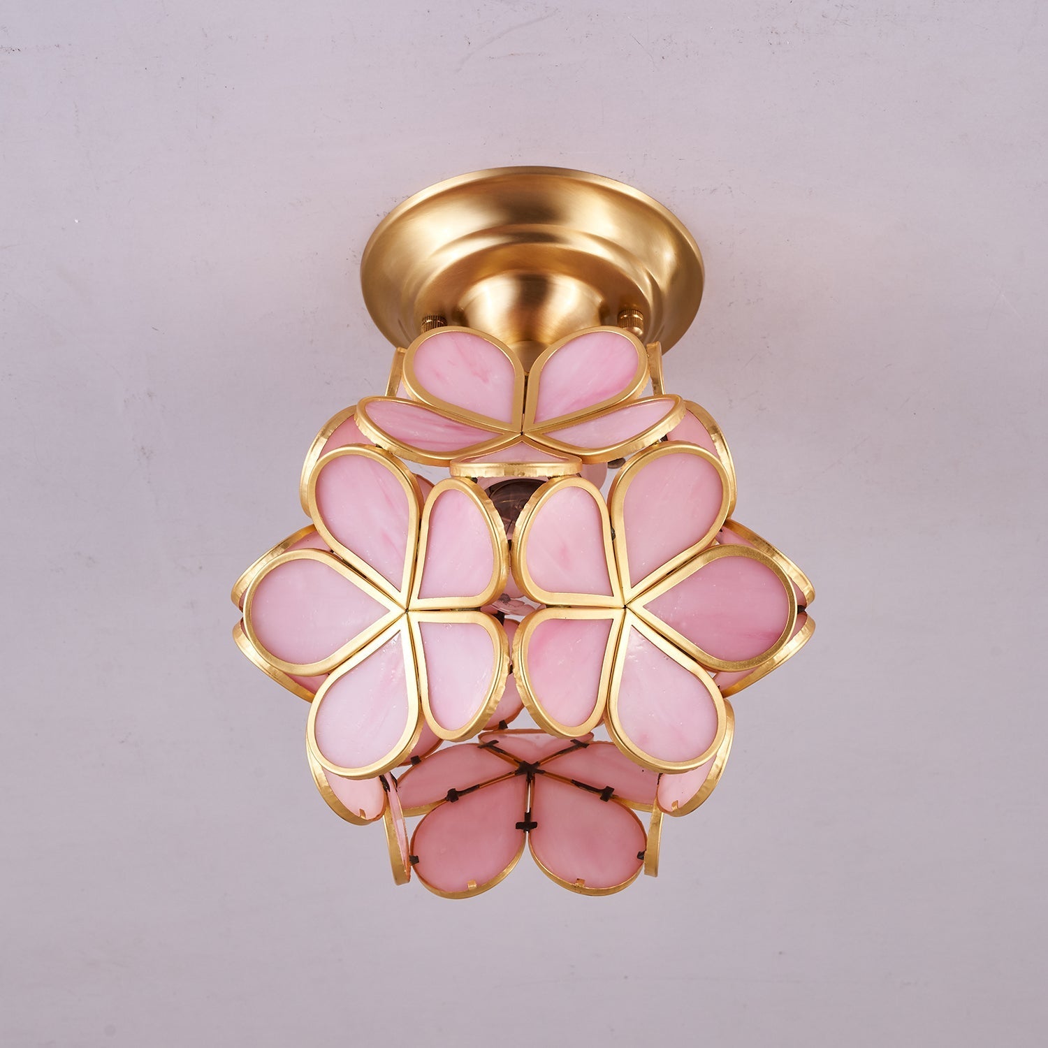 Ullaeiel Postmodern Luxury Bloom Golden Glass Ceiling Light - Letslighting