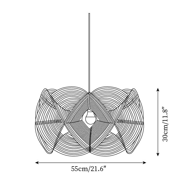 Golven Pendant Lamp Woven Rattan Organic Artistic - Letslighting