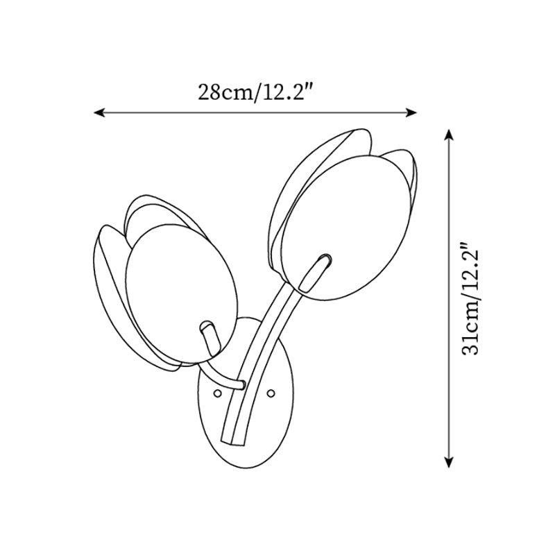 Gudelle Double Tulip Wall Lamp - Letslighting