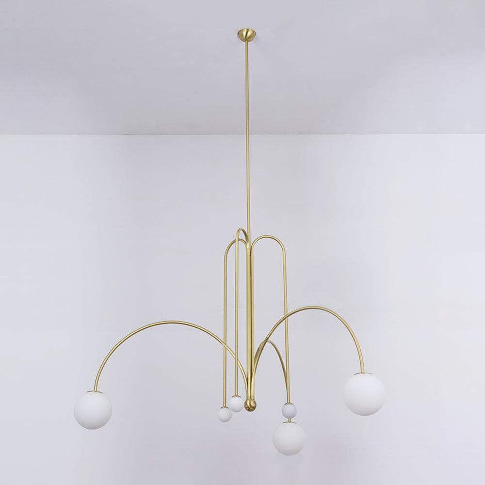 Lustra Chandelier Red Globe Modern - Letslighting