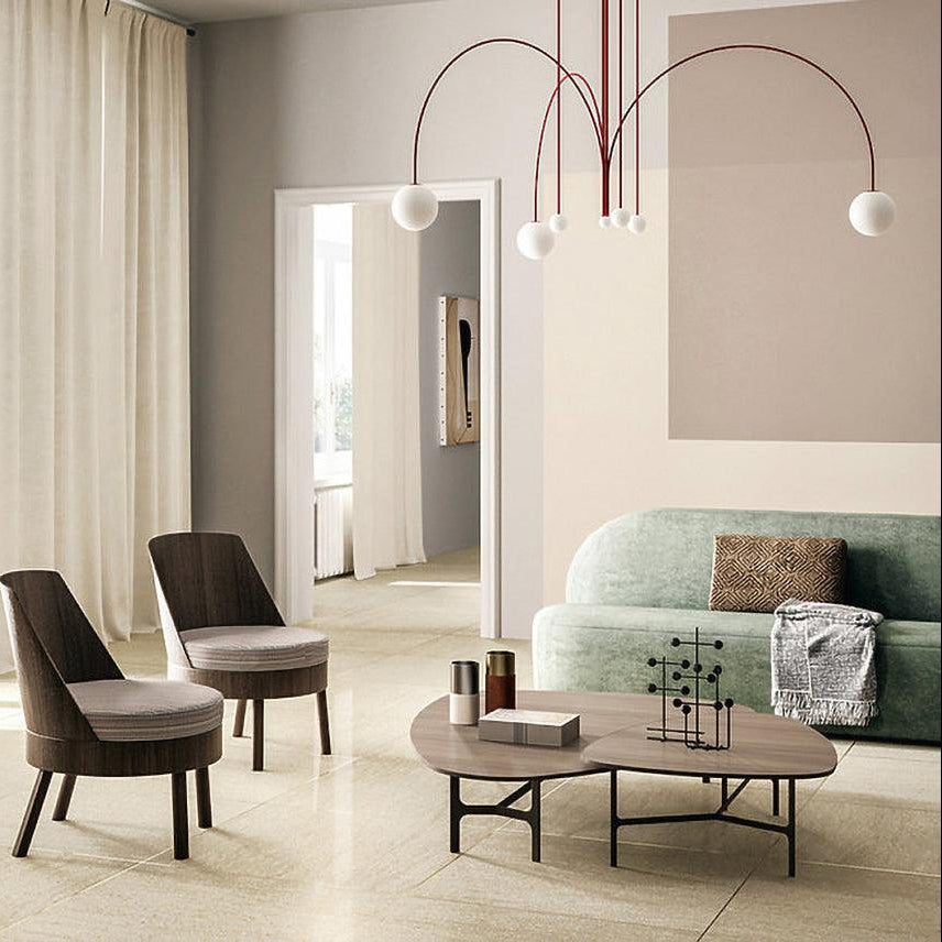 Lustra Chandelier Red Globe Modern - Letslighting