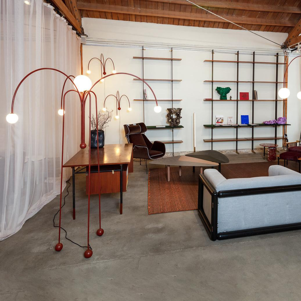Lustra Chandelier Red Globe Modern - Letslighting