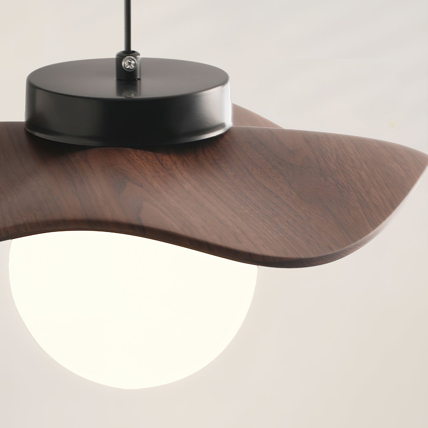 Pendant Lamp Glass and Wavy Shade Sculptural Minimalist Accent - Letslighting