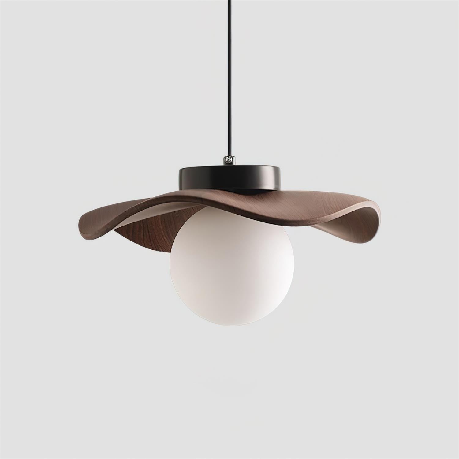 Pendant Lamp Glass and Wavy Shade Sculptural Minimalist Accent - Letslighting