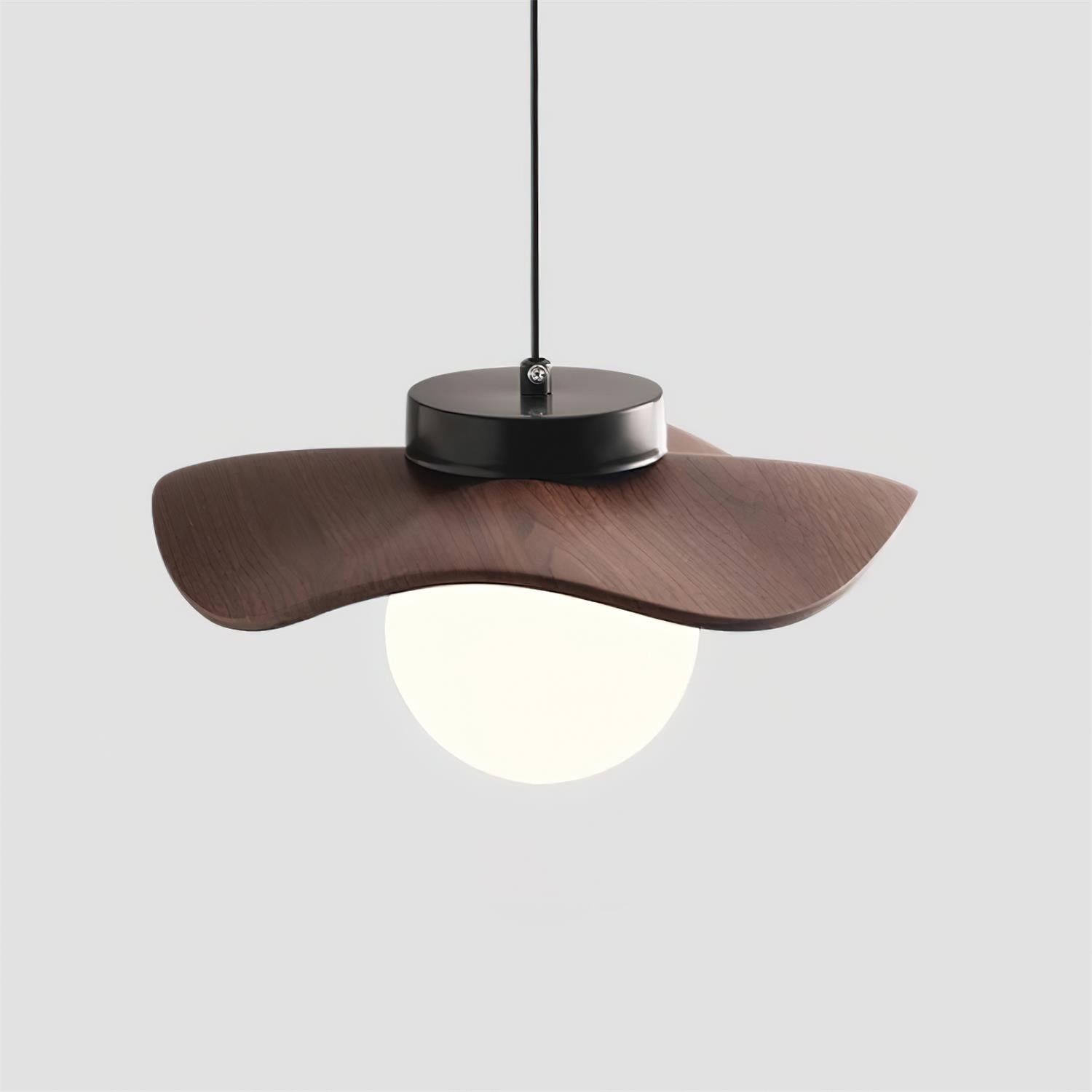 Pendant Lamp Glass and Wavy Shade Sculptural Minimalist Accent - Letslighting