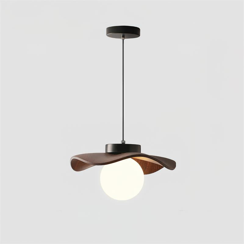 Pendant Lamp Glass and Wavy Shade Sculptural Minimalist Accent - Letslighting